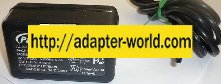 NEW PACE 5.1VDC 2A USED -(+) 1.5x4x9mm ROUND BARREL FA-0512000SU AC ADAPTER POWER SUPPLY - Click Image to Close